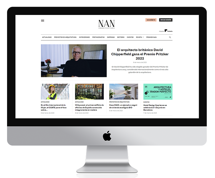 Mockup web de la web NAN Arquitectura