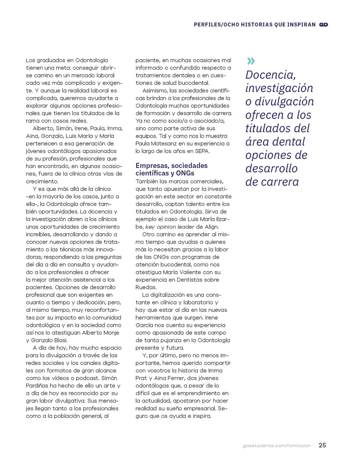 Guía de Formación Gaceta Dental 2025-2026