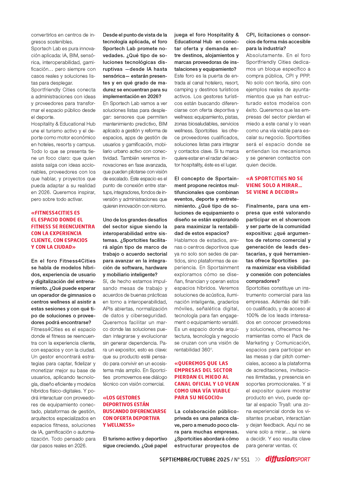 Diffusion Sport  Nº 551